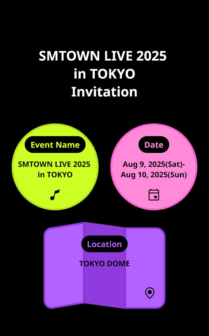 SMTOWN LIVE 2025 in TOKYO Invitation
