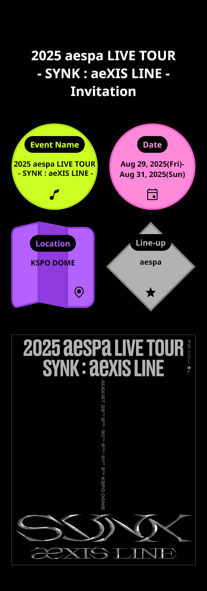 2025 aespa LIVE TOUR - SYNK : aeXIS LINE - Invitation