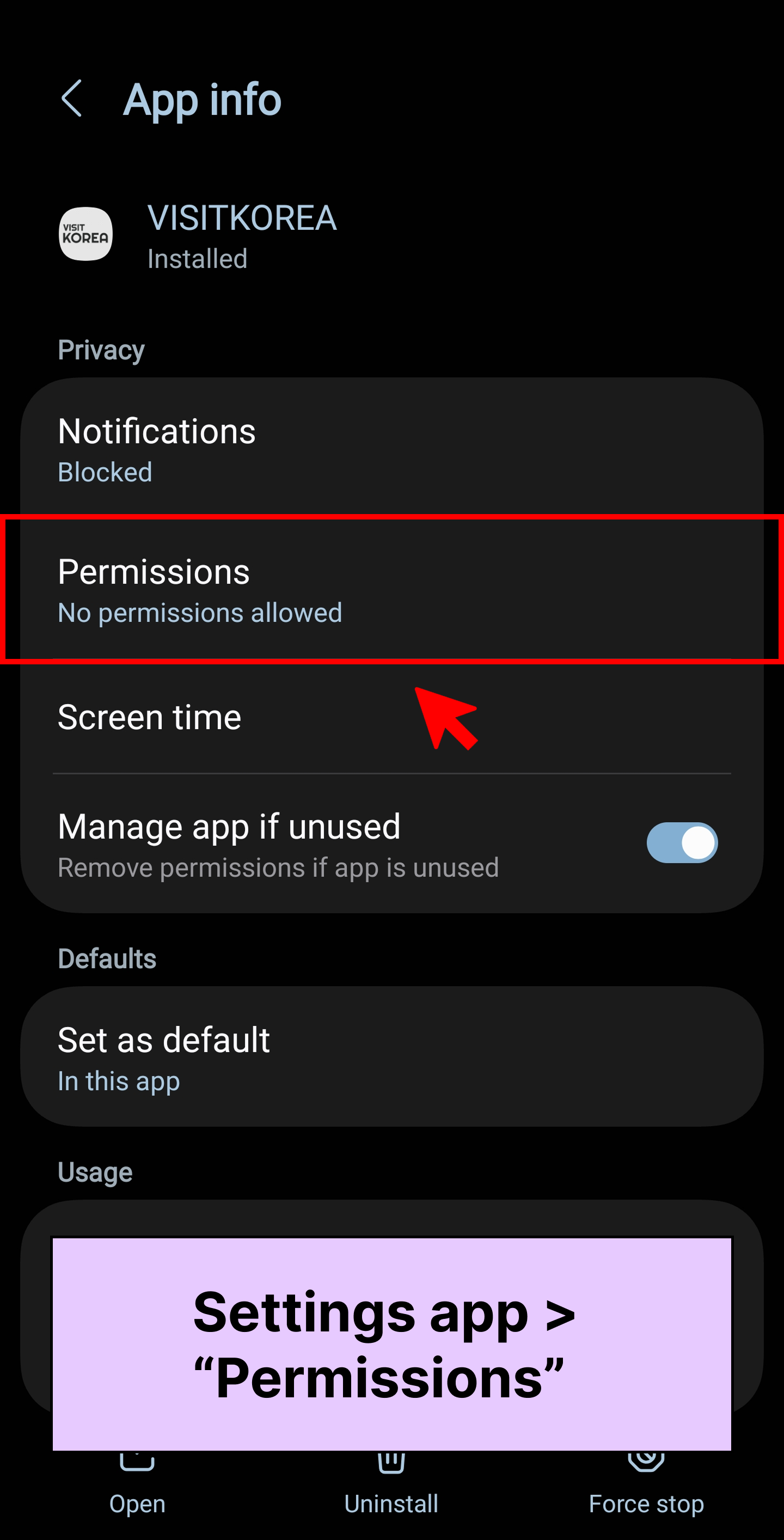 VISITKOREA app screen