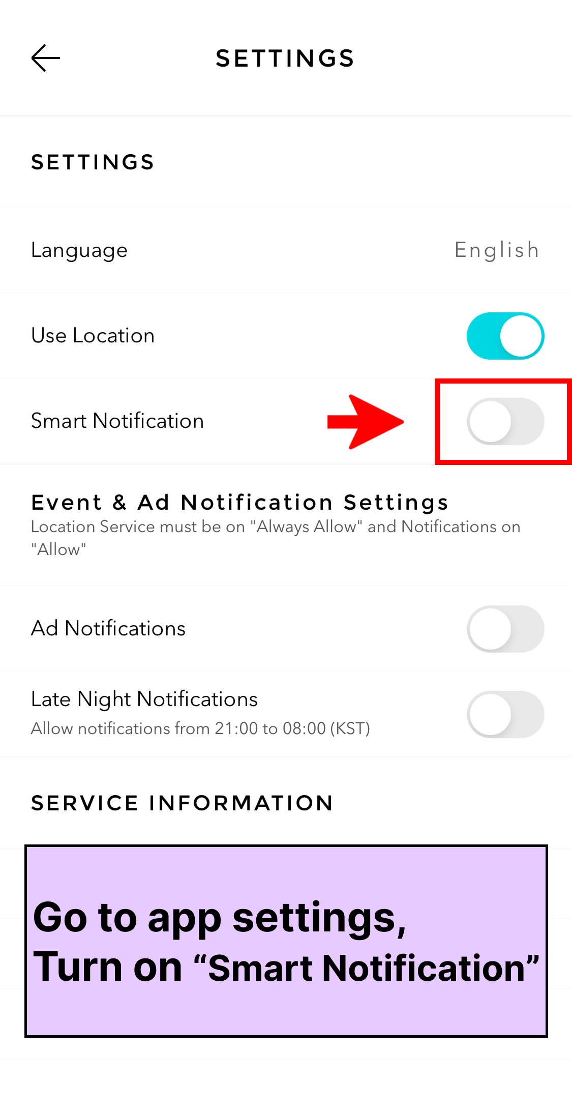 VISITKOREA app screen