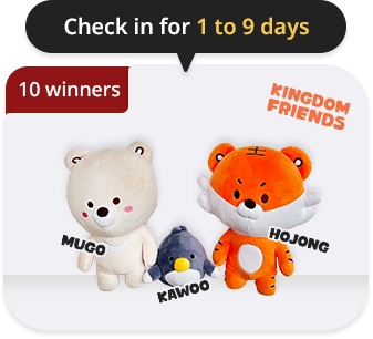 Check in for 1 to 9 days 10 winners