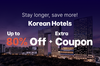 Korean Hotels Up to 80% + Extra 5% Off