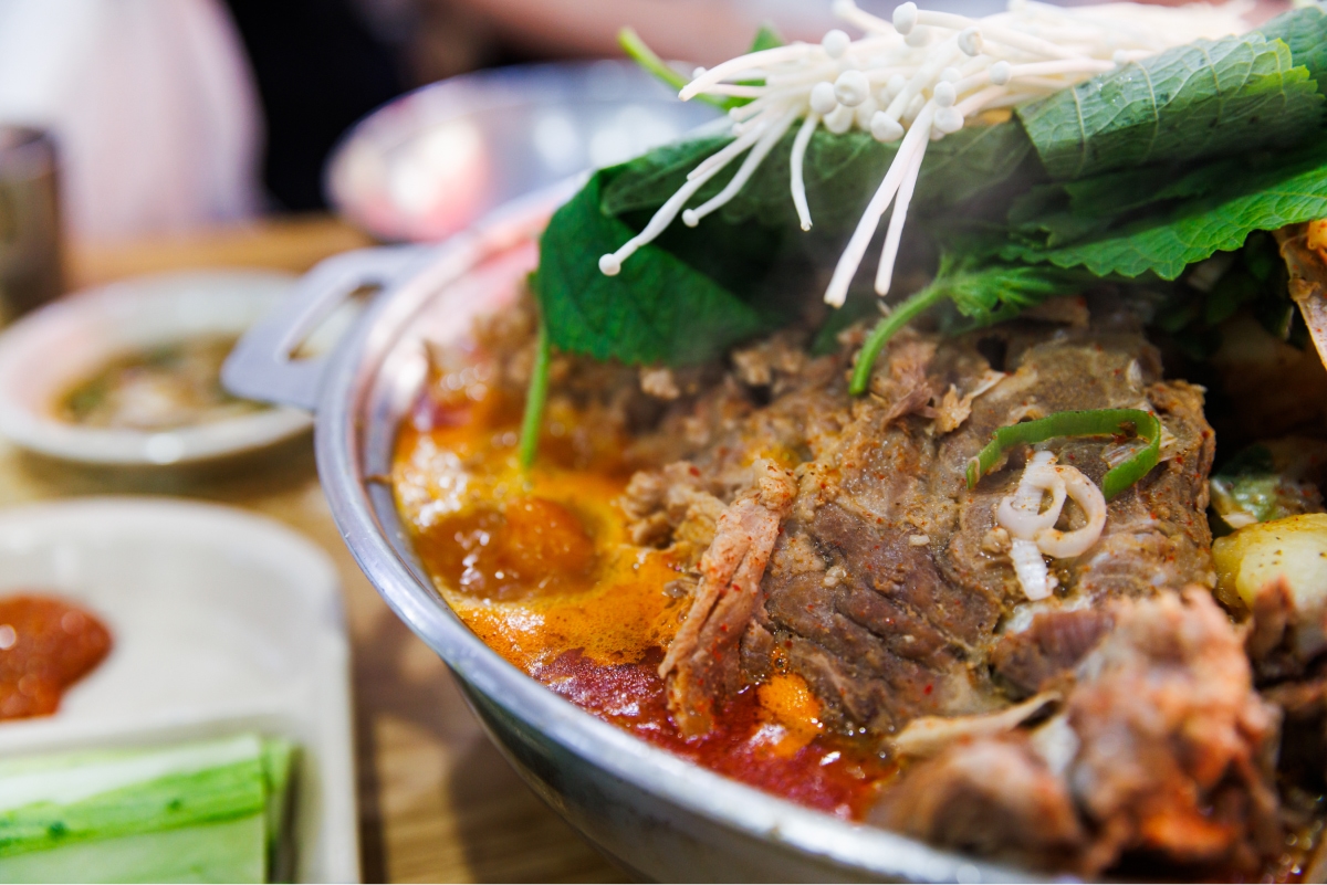 Pork Backbone Stew with various ingredients