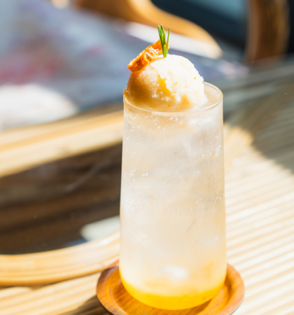 Hallabong Shabet Ade made using Hallabong, a Jeju specialty