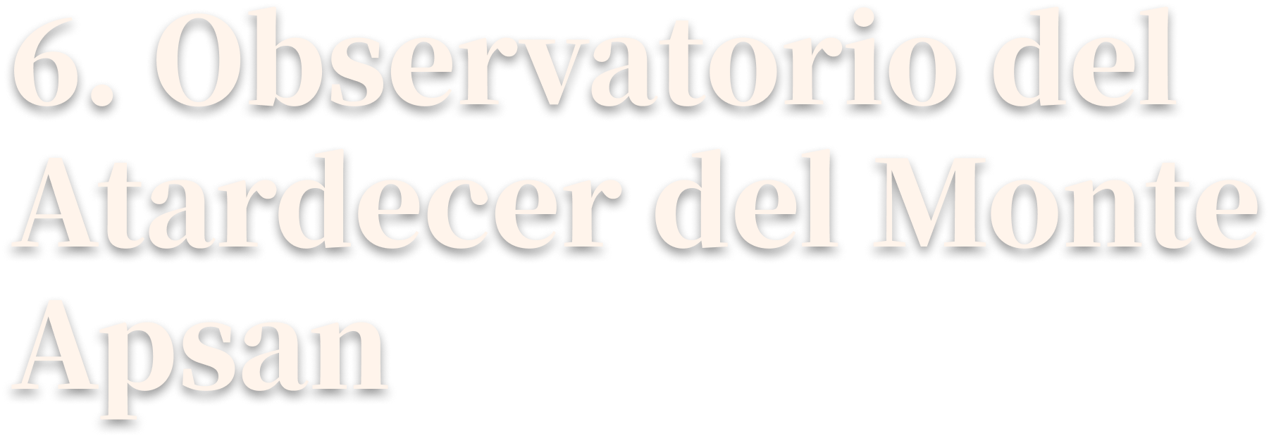 6. Observatorio del Atardecer del Monte Apsan