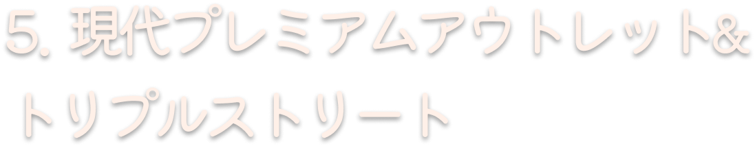 5. 現代プレミアムアウトレット&トリプルストリート