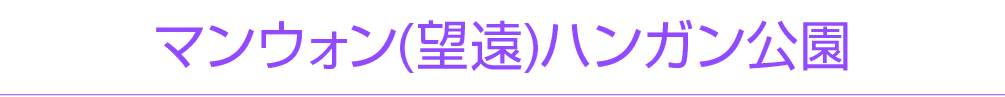 マンウォン(望遠)ハンガン公園