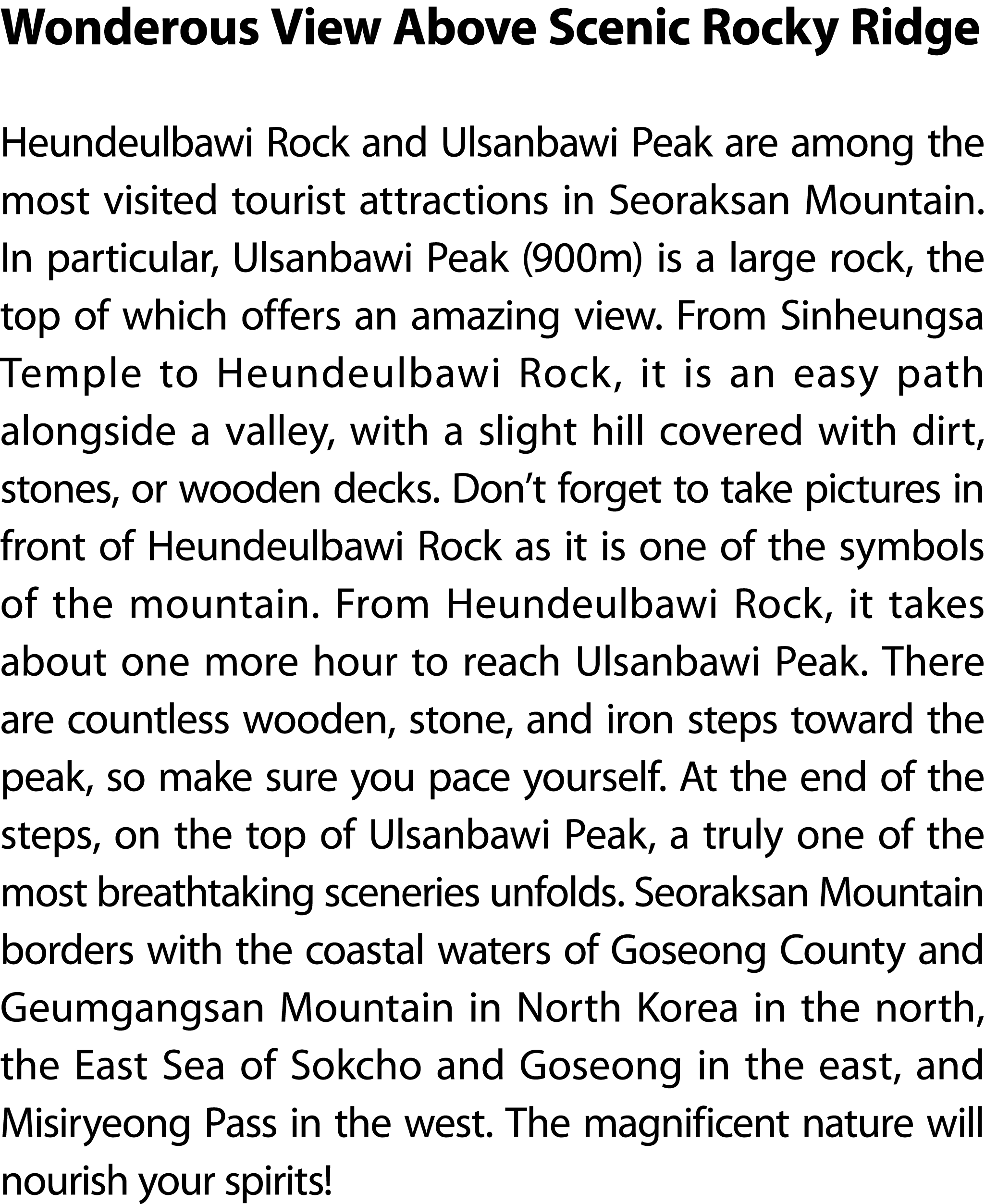 Wonderous View Above Scenic Rocky Ridge Heundeulbawi Rock and Ulsanbawi Peak are among the most visited tourist attra...