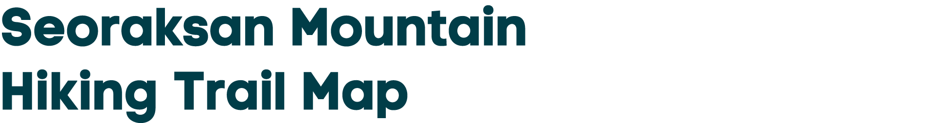 Seoraksan Mountain Hiking Trail Map