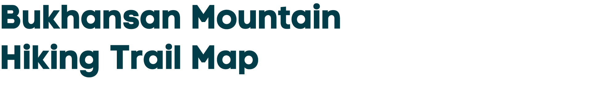 Bukhansan Mountain Hiking Trail Map