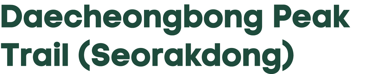 Daecheongbong Peak Trail (Seorakdong)