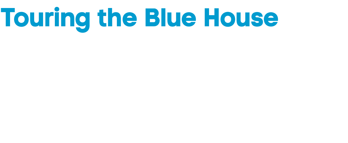 Touring the Blue House Start your tour with the State Guest House, then relax in Nokjiwon, replete with expansive law...
