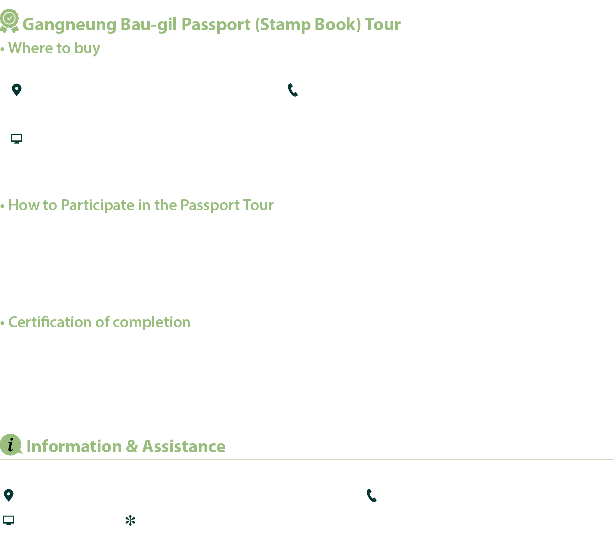 ￼ Gangneung Bau gil Passport (Stamp Book) Tour • Where to buy Gangneung Bau gil Office ￼ 833, Seoraksan ro, Sokcho si...